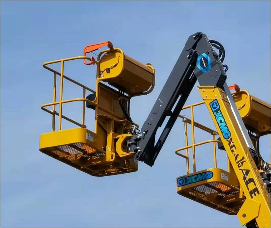 Aerial work platform basket rotation