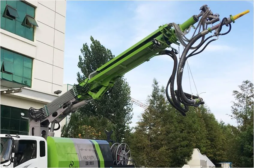 Concrete pump and shotcrete boom