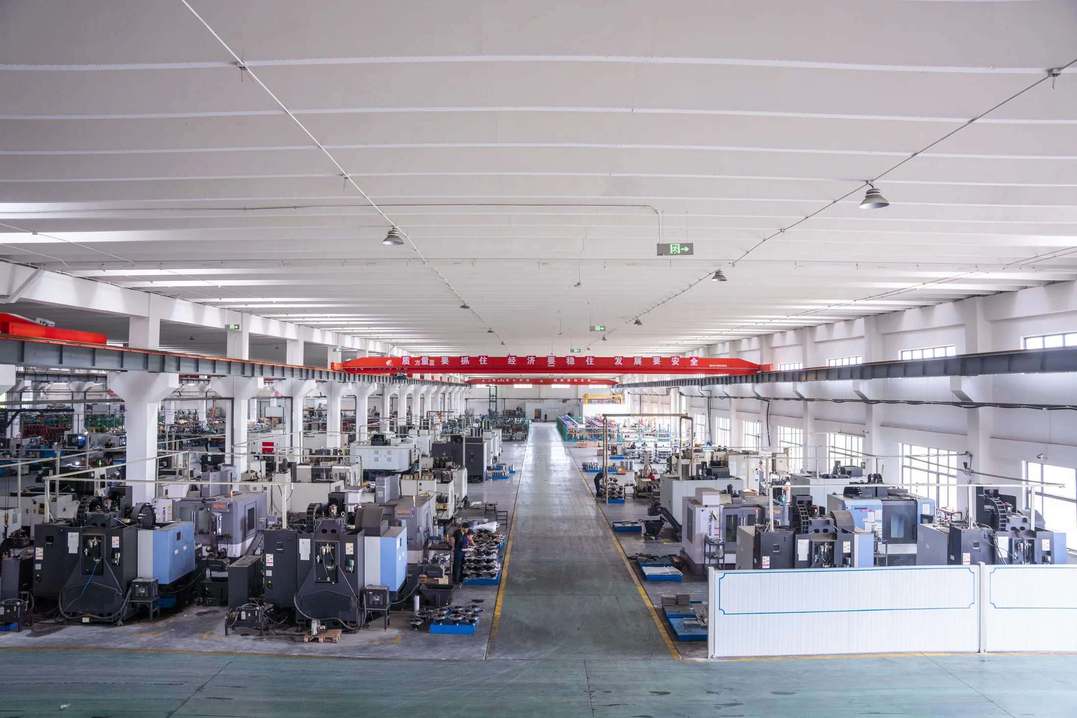 CNC machining shop with turning centers
