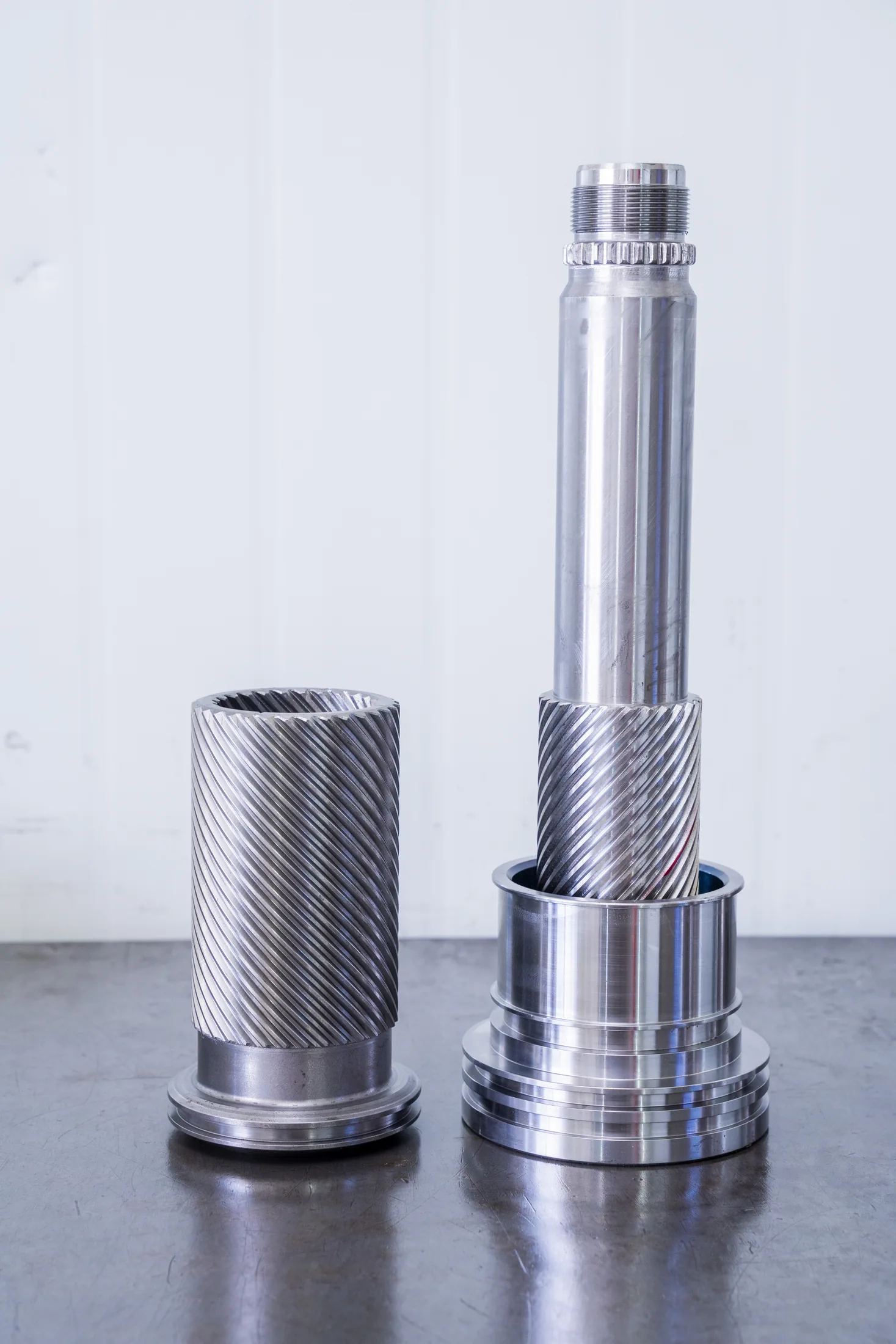 Matched set of helical spline components